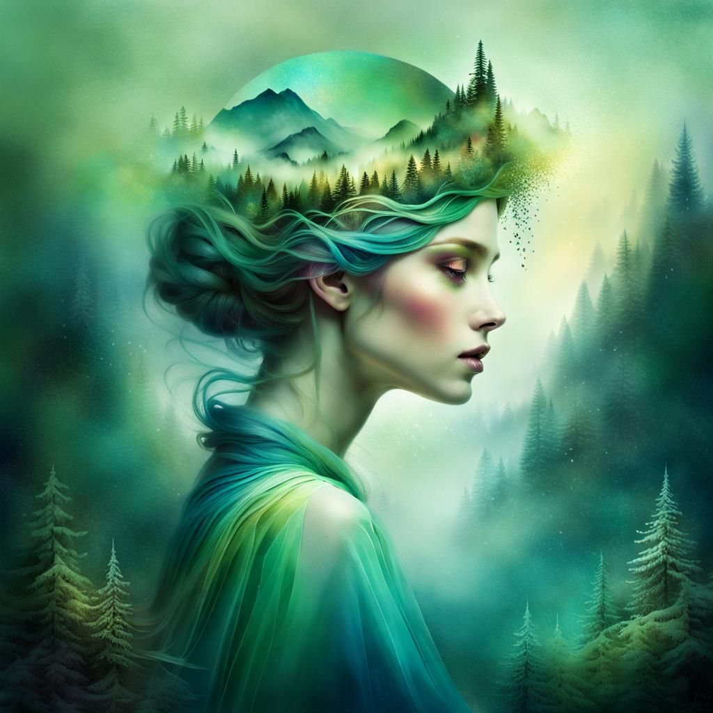 Ethereal Woodland Fairy in Digital Art Style