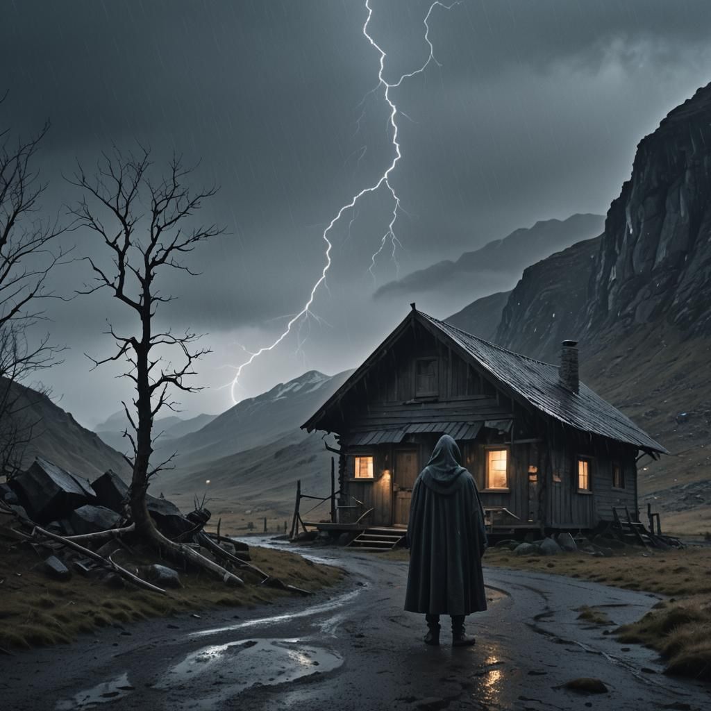 heavy rain, storm, impenetrable old forest, mud, dirt, night...