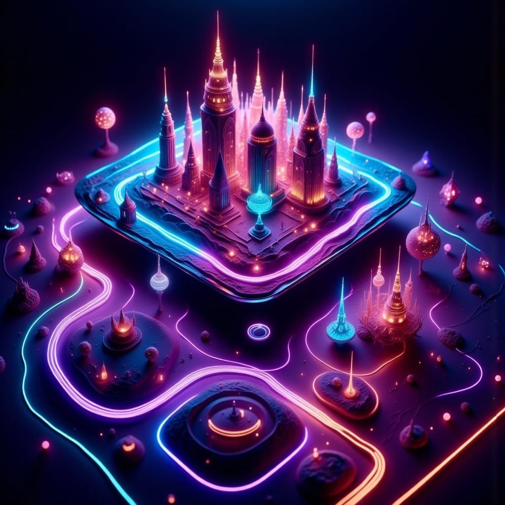 Futuristic PlayStation Logo with Neon Accents