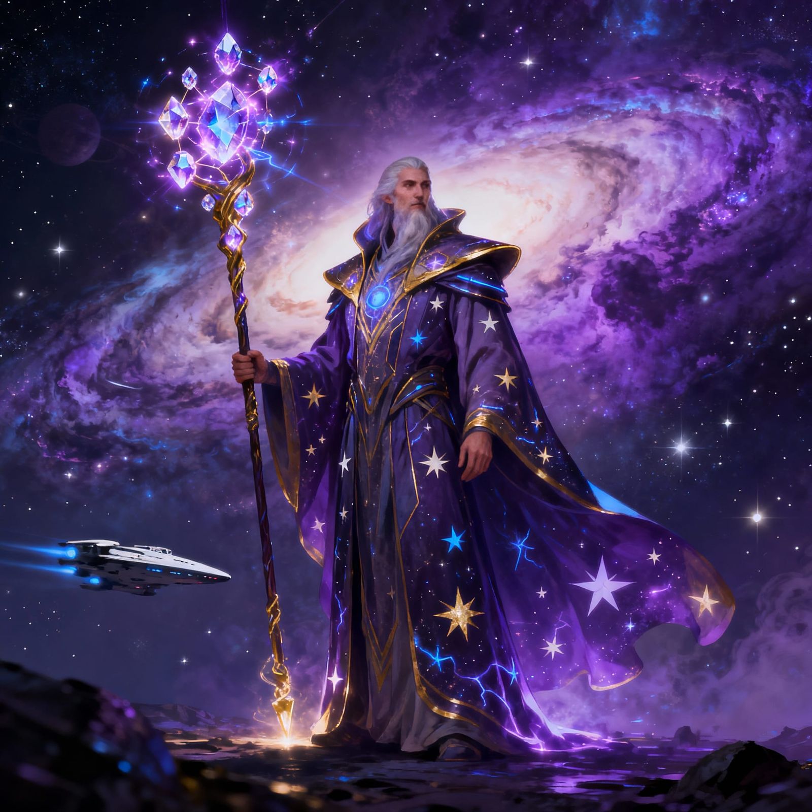 Space Opera Mage Conjuring Cosmic Energy