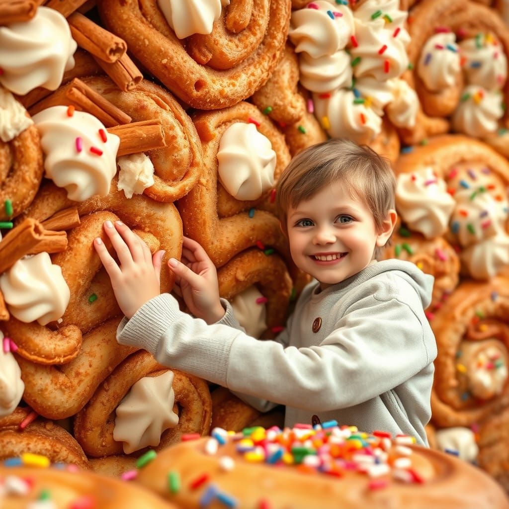 Interactive Cinnamon Roll Wonderland in Colorful Style