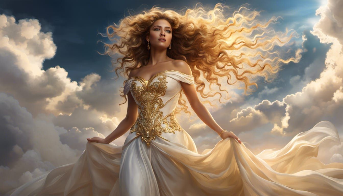 Golden Goddess Descending