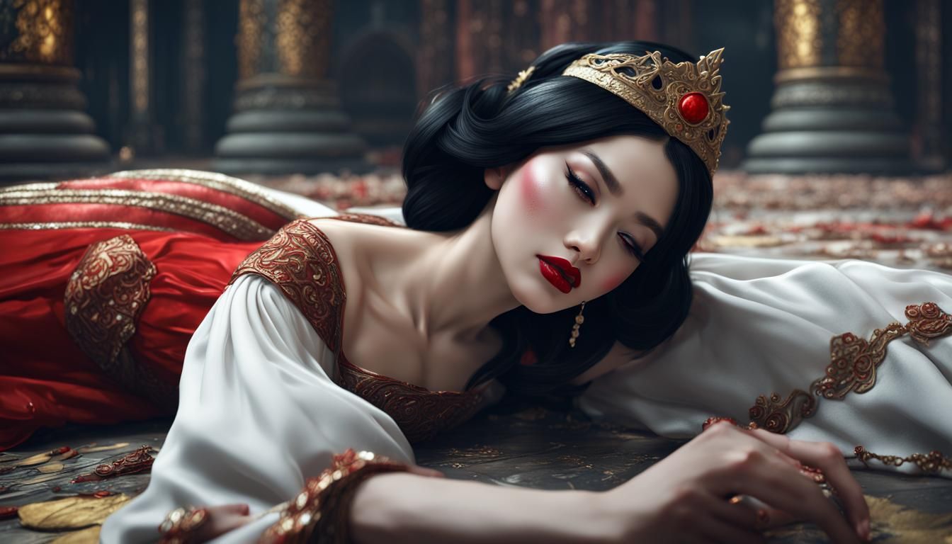 Asian Princess Snow White: 3D Rendered Art