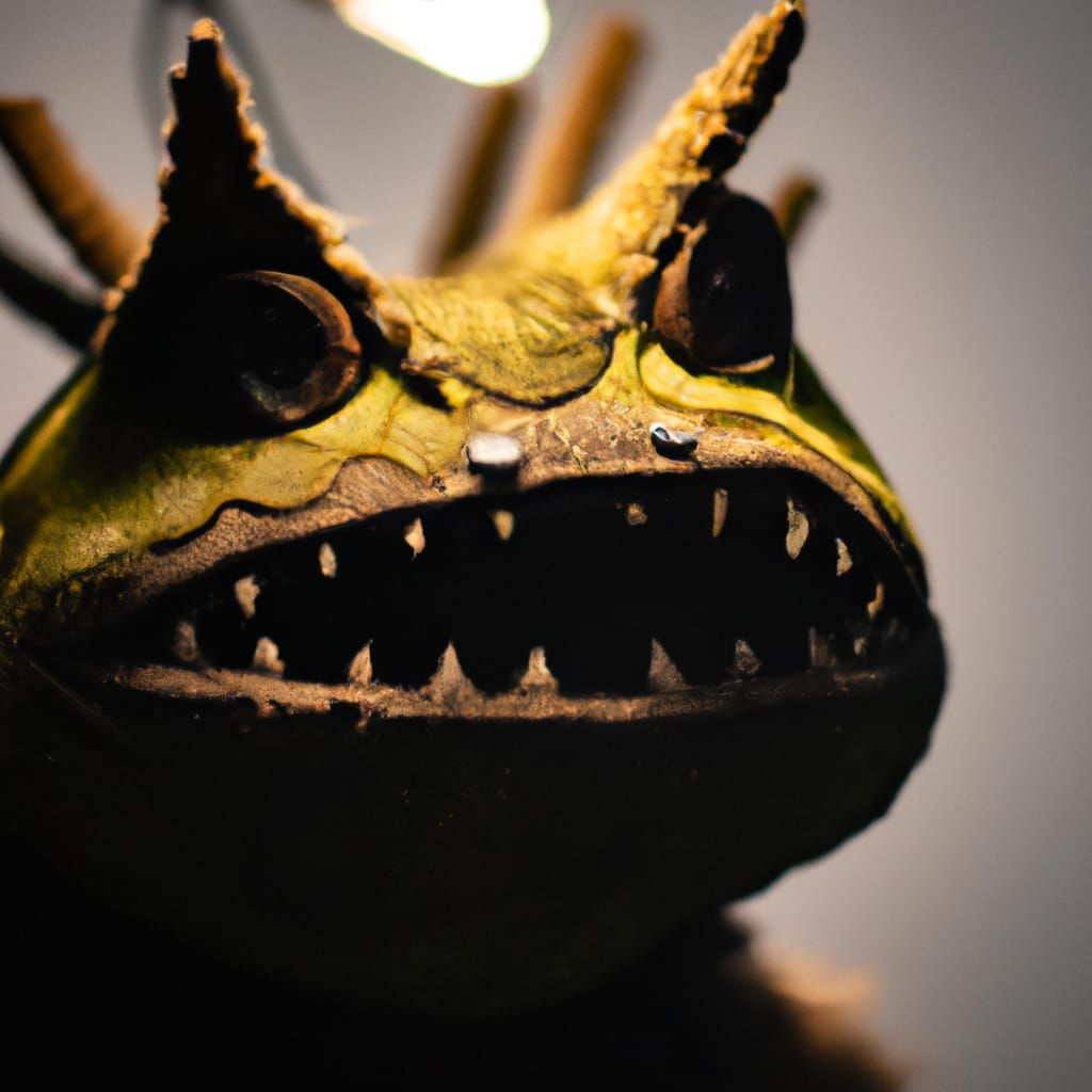 Cinematic Portrait of Anthropomorphic Monster on Stage