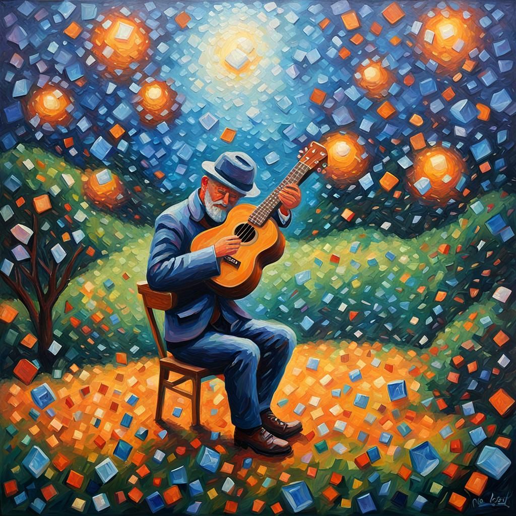 Ukulele Farm in Neo-Impressionist Expressionism