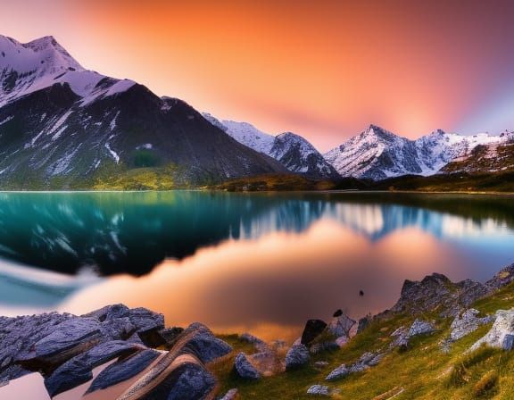 Sunrise at Großglockner Mountains, Austria