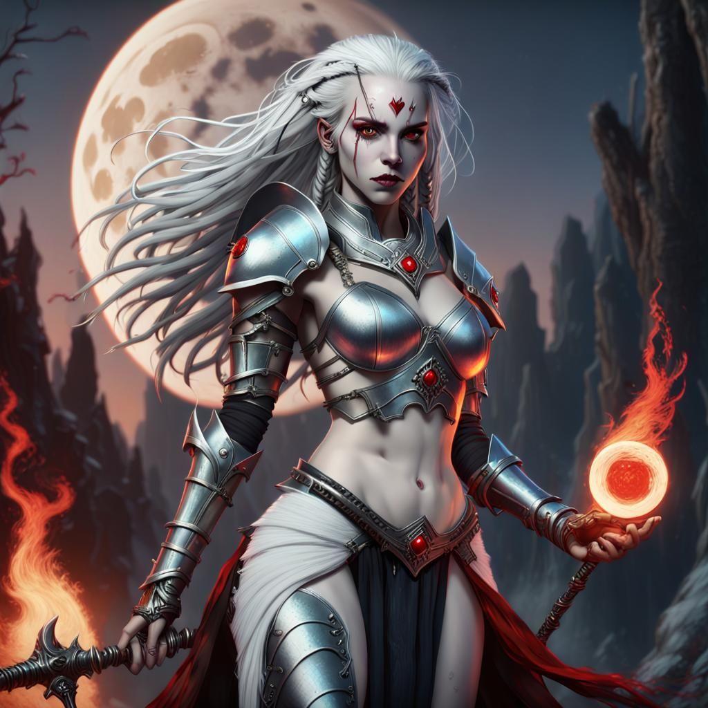 Drow Priestess in High Fantasy Setting