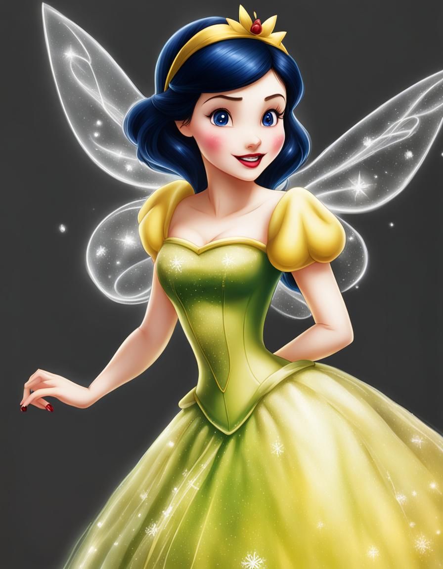Snow White in Tinkerbell Dress: Dark Disney Style