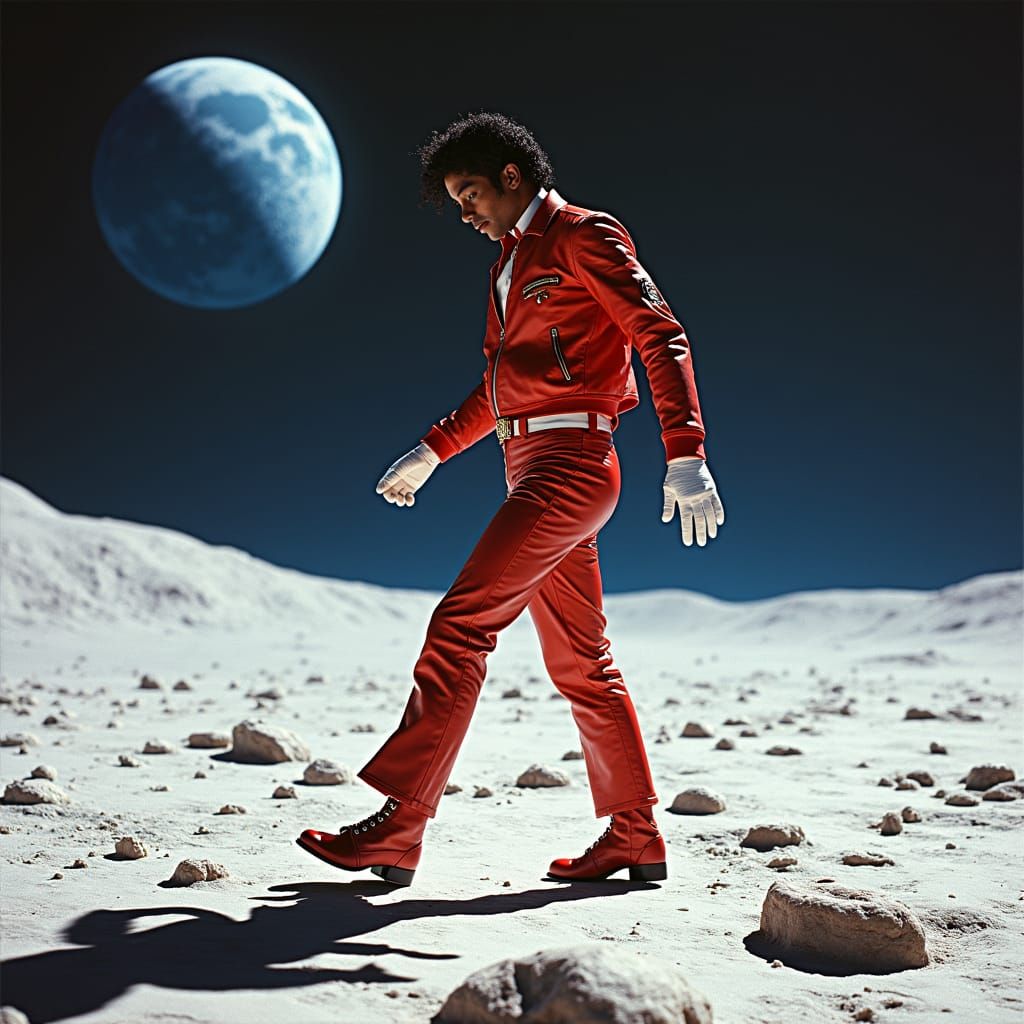 Michael Jackson Moonwalks on Lunar Surface