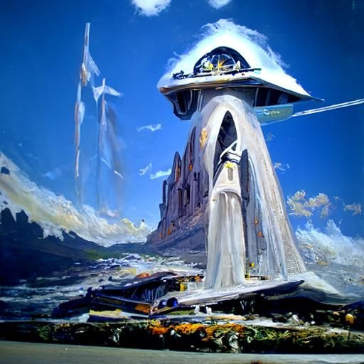 Galactic Federation in Oil Painting Style