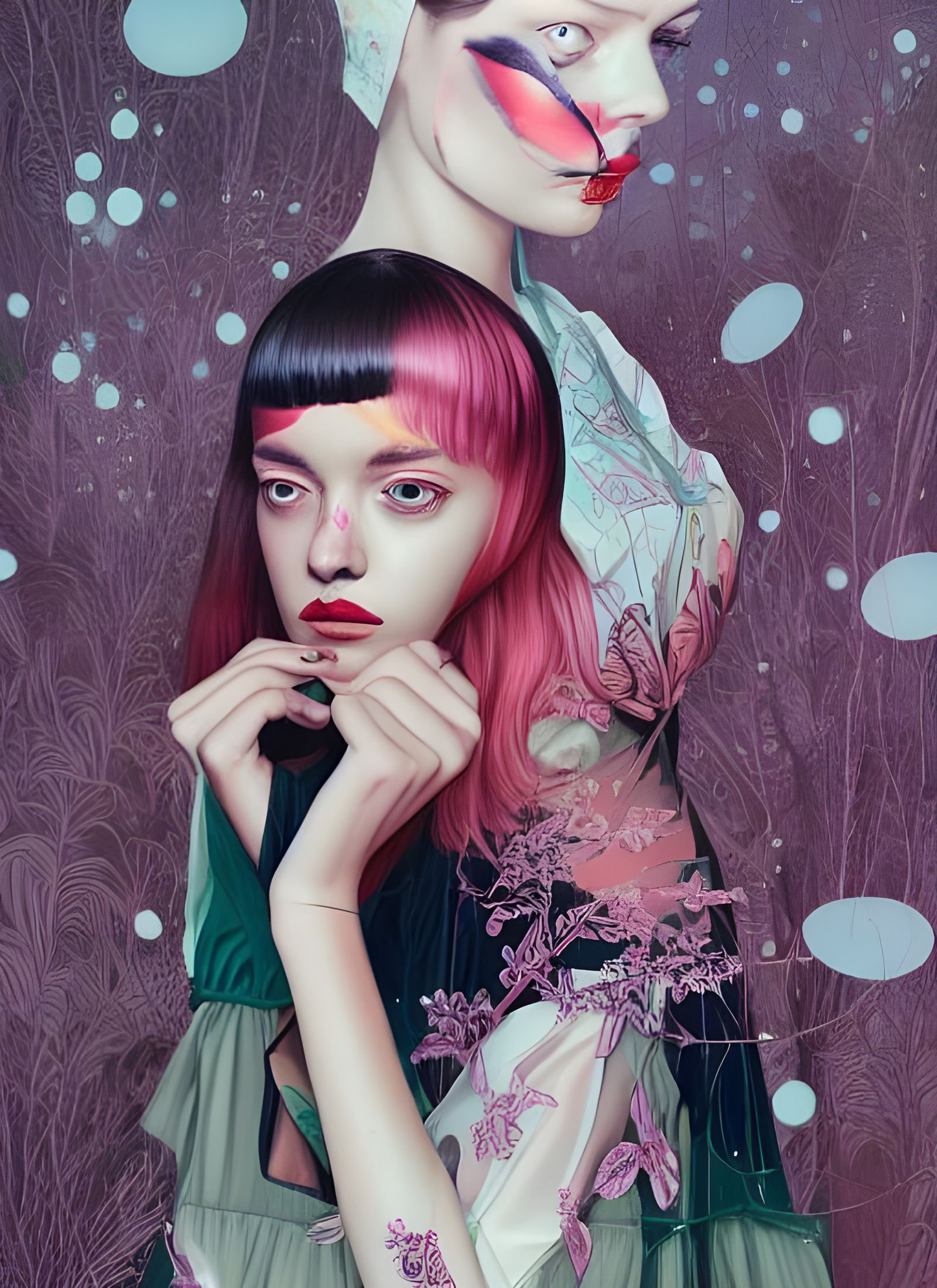 Ornate Oriental Fashion Portrait with Particle System