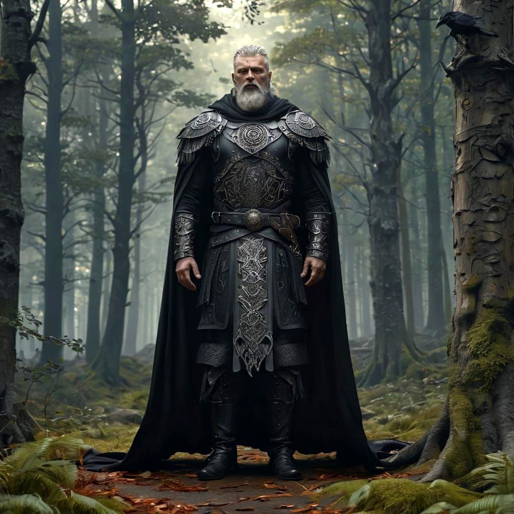 Odin in Dark Fantasy Viking Armor