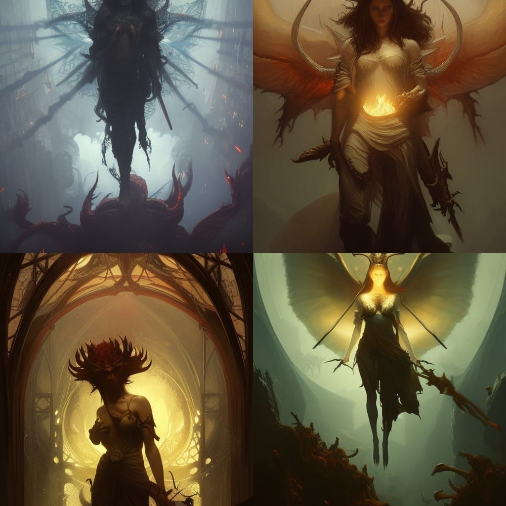 Dark Fantasy Satan Concept Art in 8k
