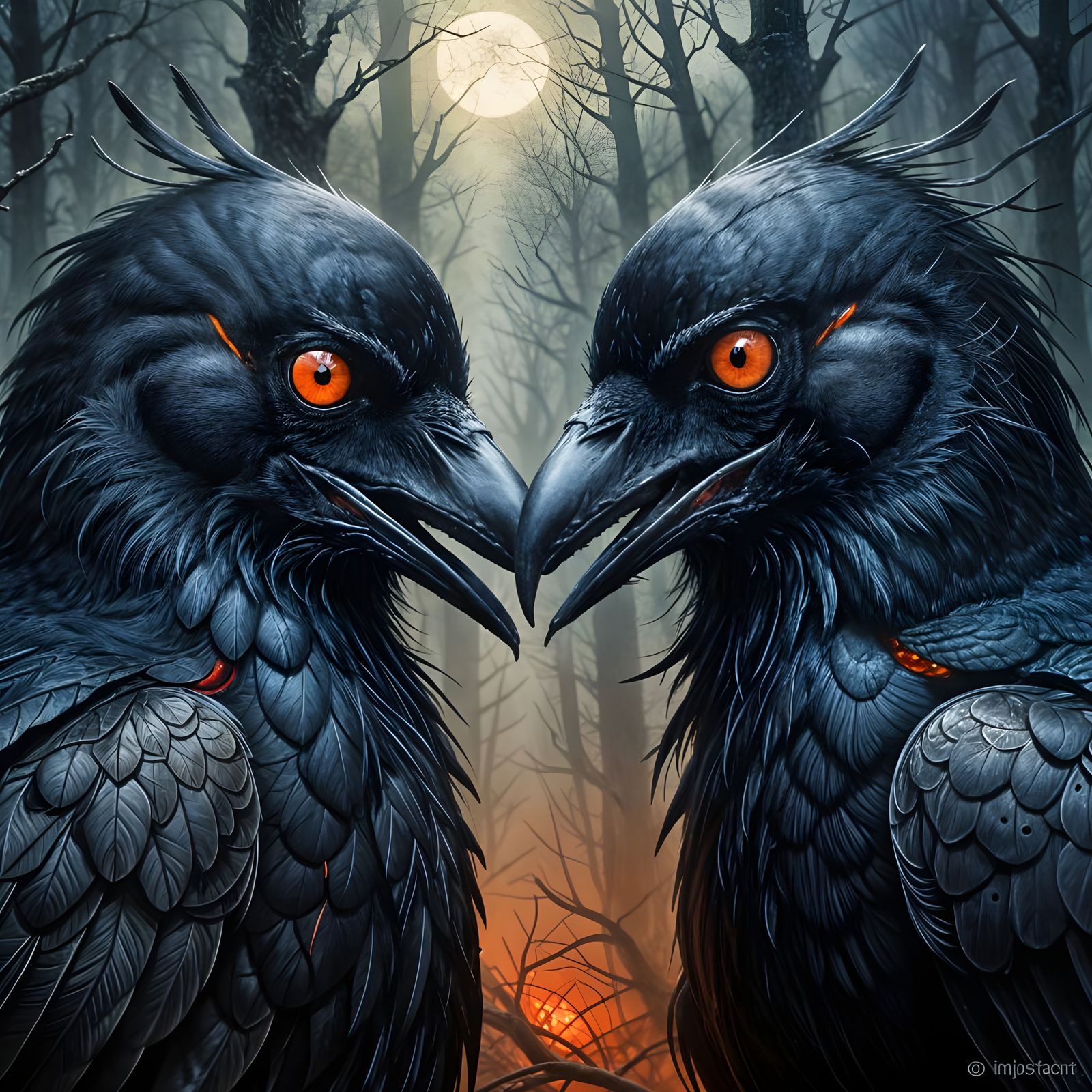 Surreal Crow Dreamscape: A Twisted Proverb