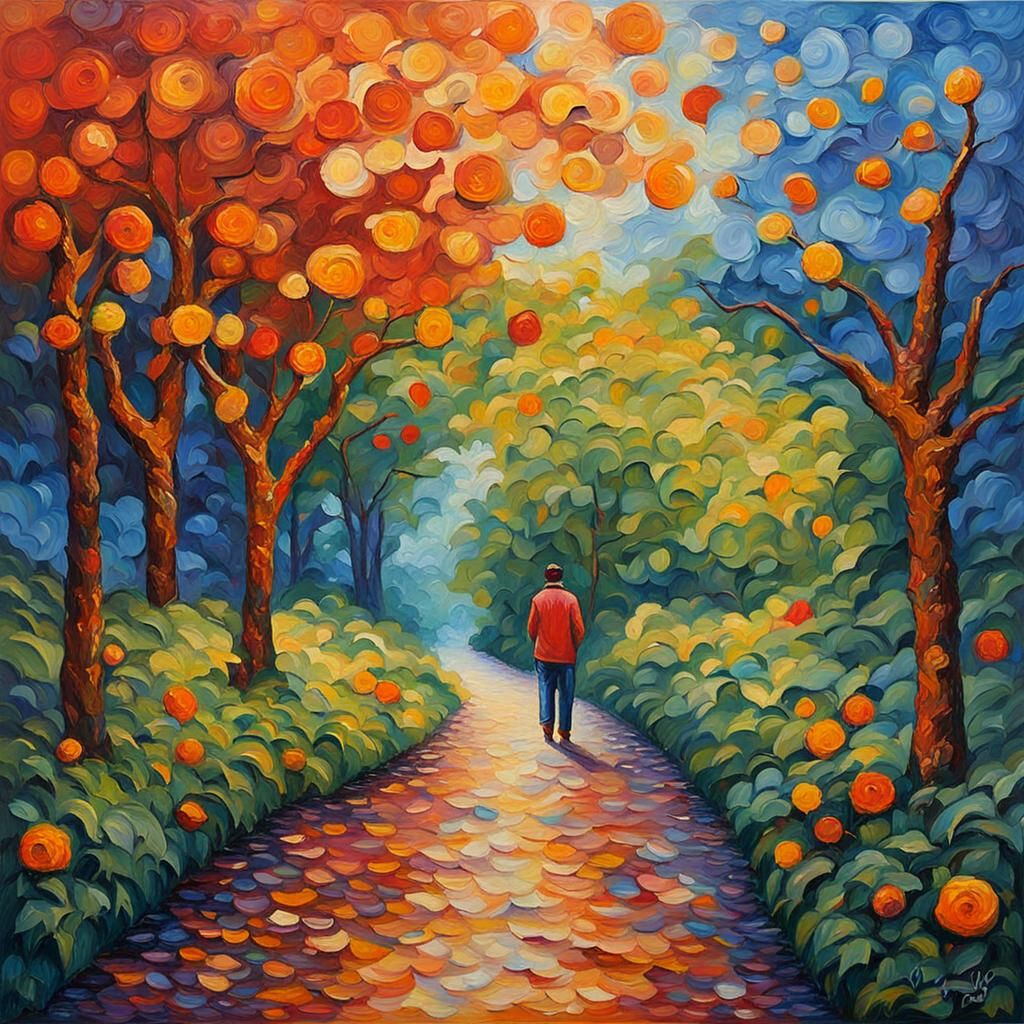 Abstract Dreamscape in Expressionist Oil Painting