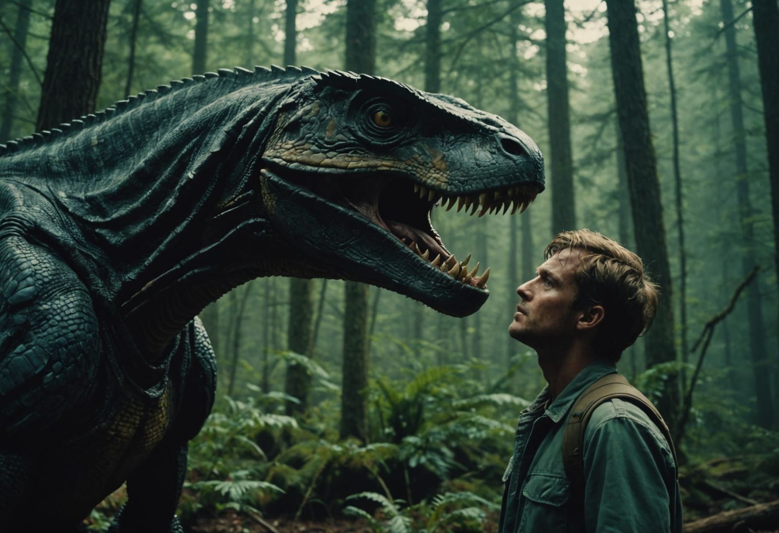 Dramatic Cinematic Film Still with Atmospheric Lighting