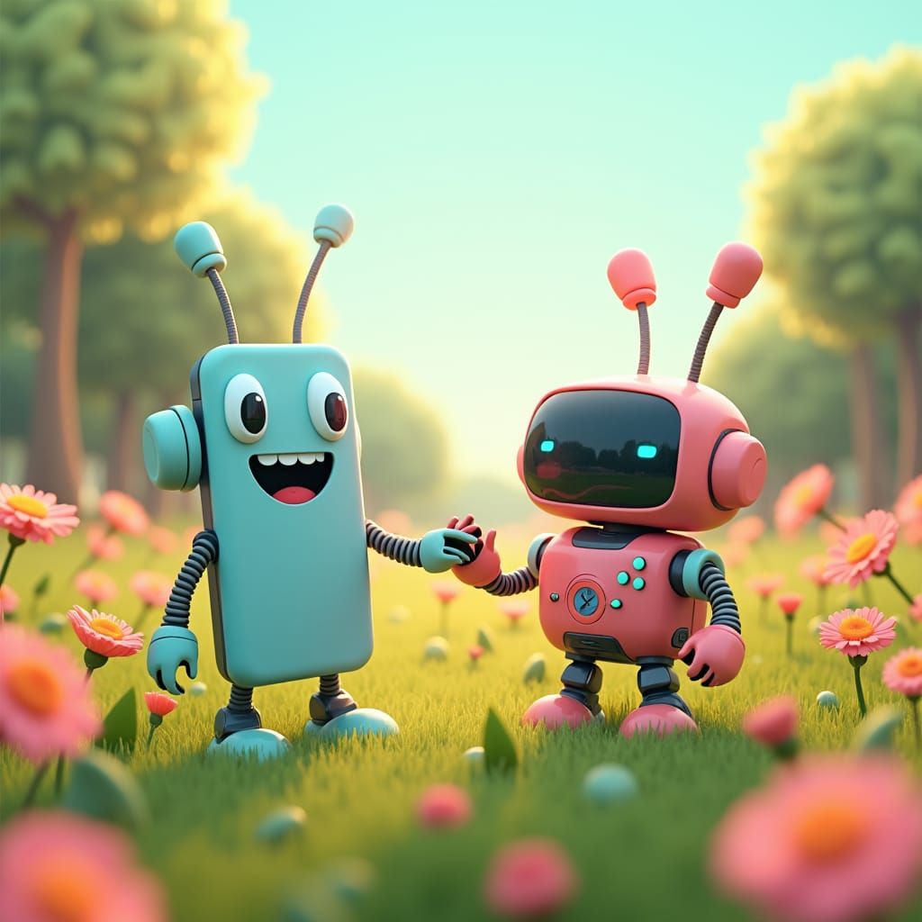 Whimsical Tech Wonderland Picnic in Pastel Hues