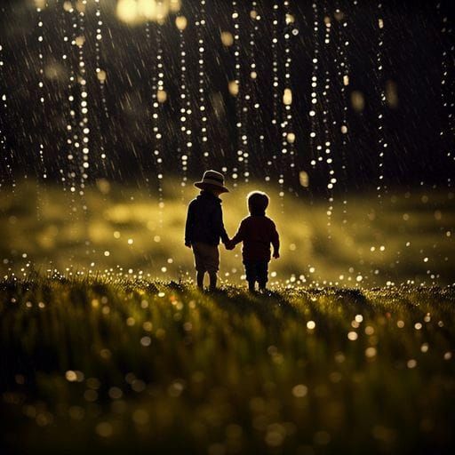 Lonely Tree on Hilltop Landscape
