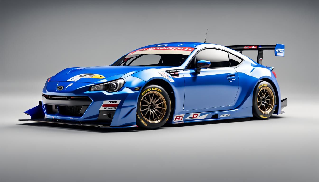 Blue Subaru BRZ GT300 Race Car: Studio Photo