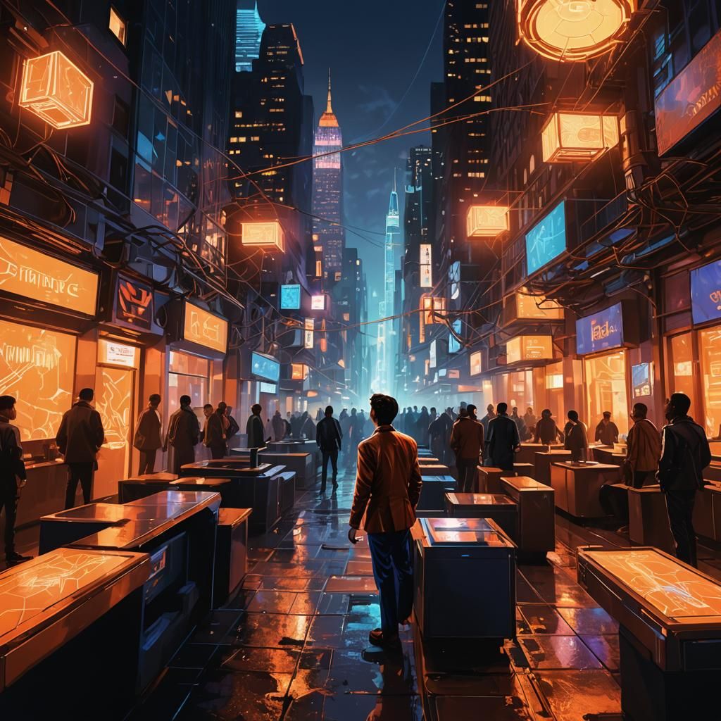 Peter Parker in Mystical Cyberpunk New York City