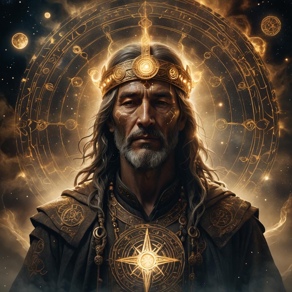 Mystical Initiation Ritual with Celestial Bodies