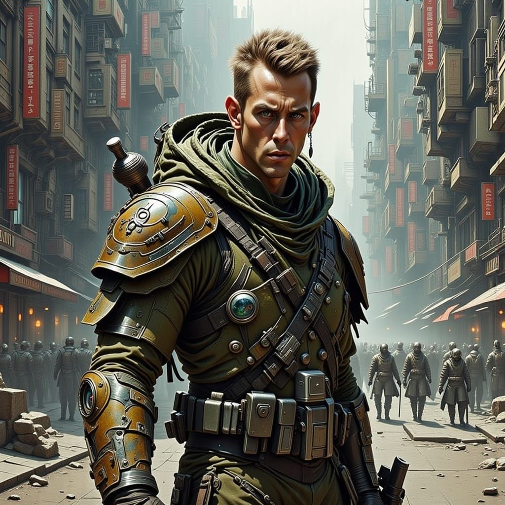 Sci-Fi Mercenary: A Digital Warrior Portrait