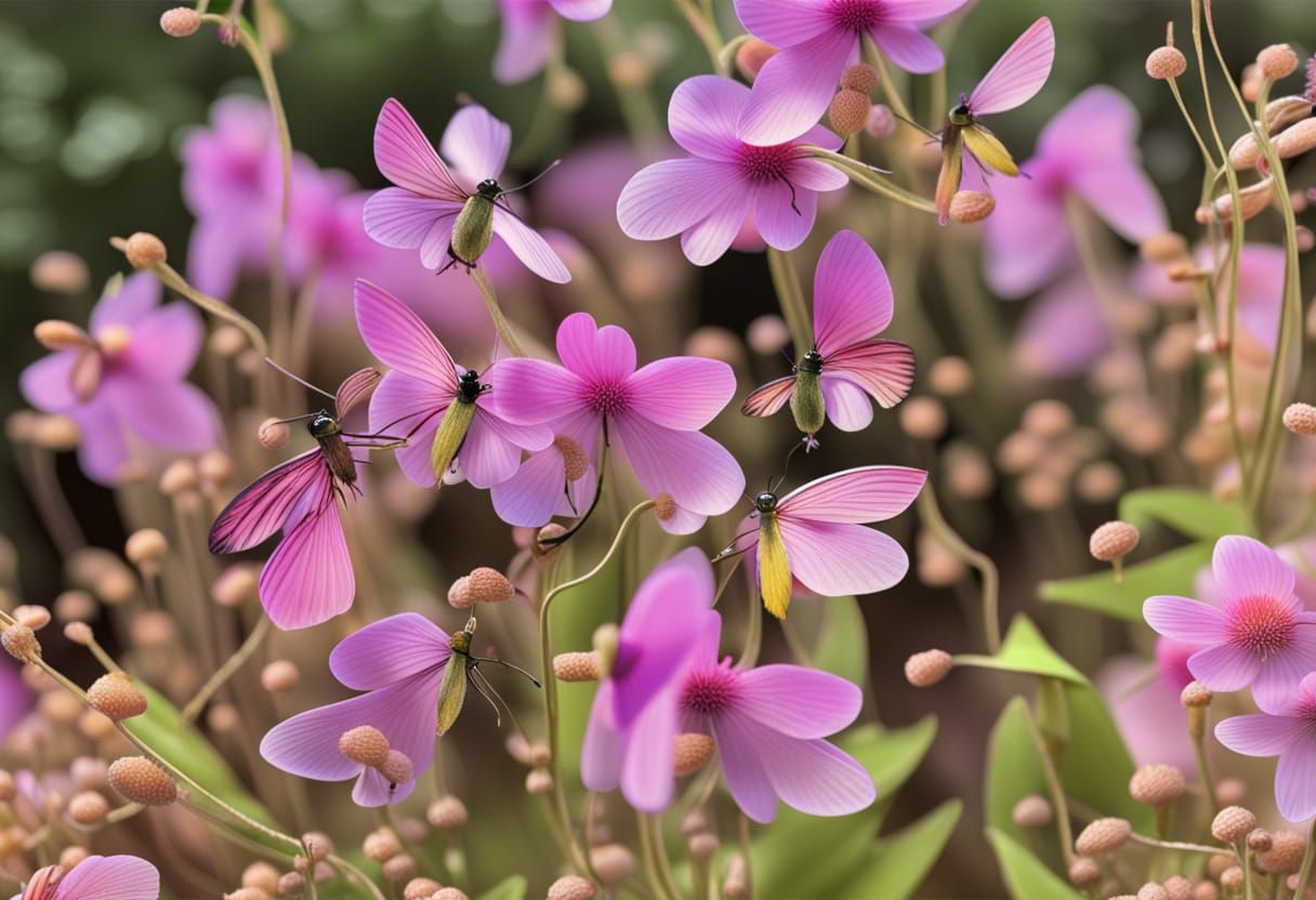 Multicoloured Fairies in Fairycore Setting