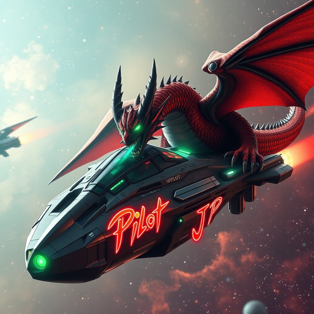 Cyberpunk Demon Dragon Conquers the Galaxy