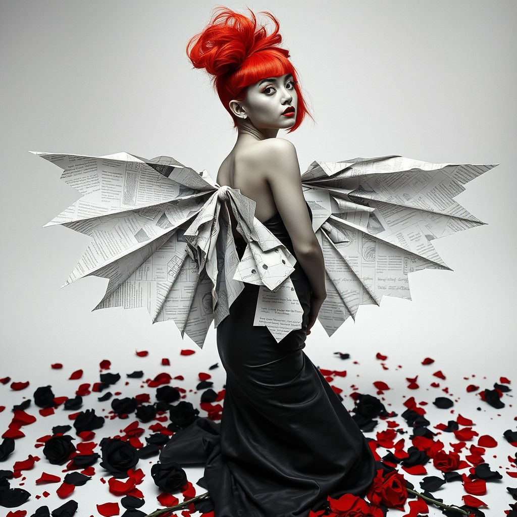 Surreal Geometric Model in Dada-Inspired Photo