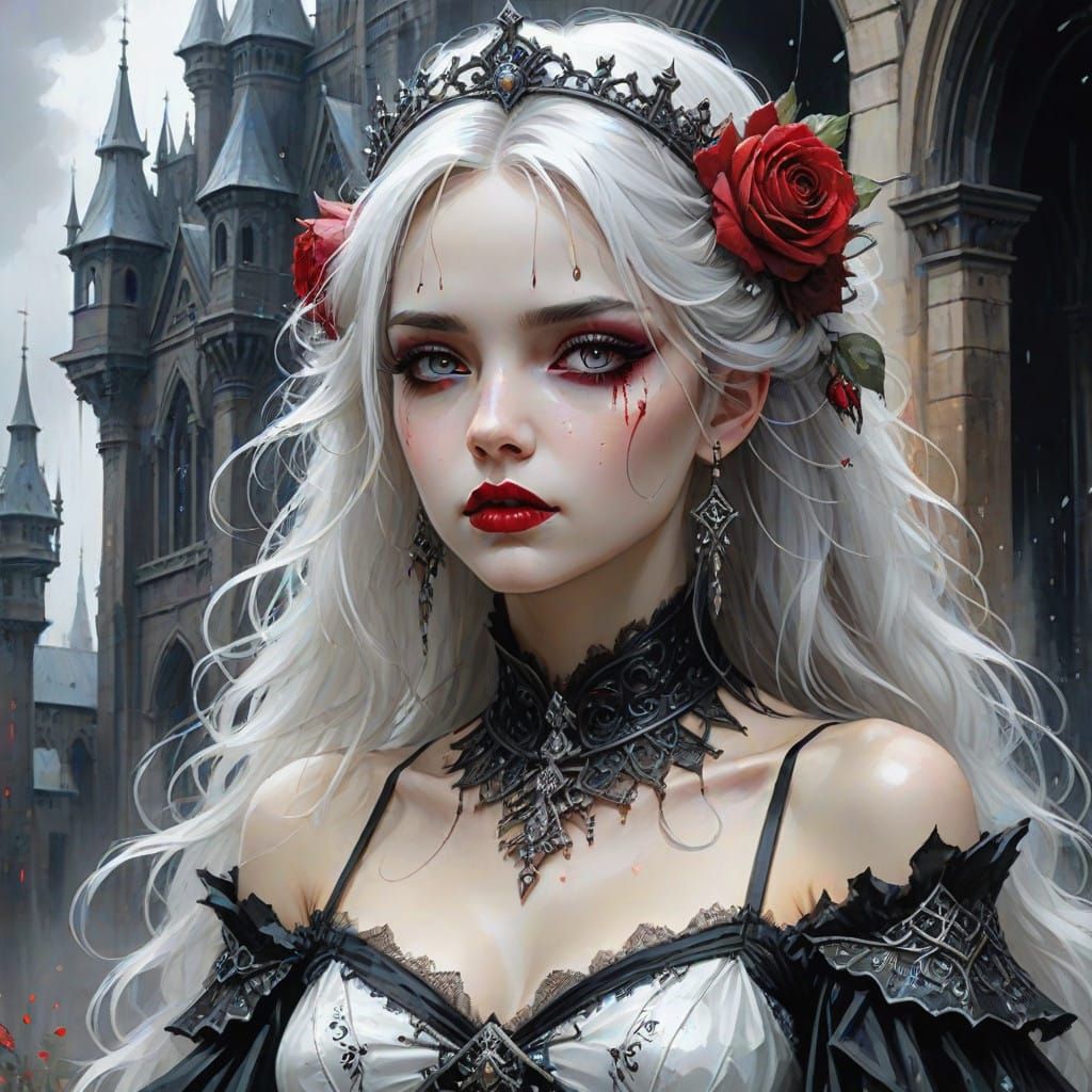 Enchanting Gothic Fairy Queen with a Mystical Gaze