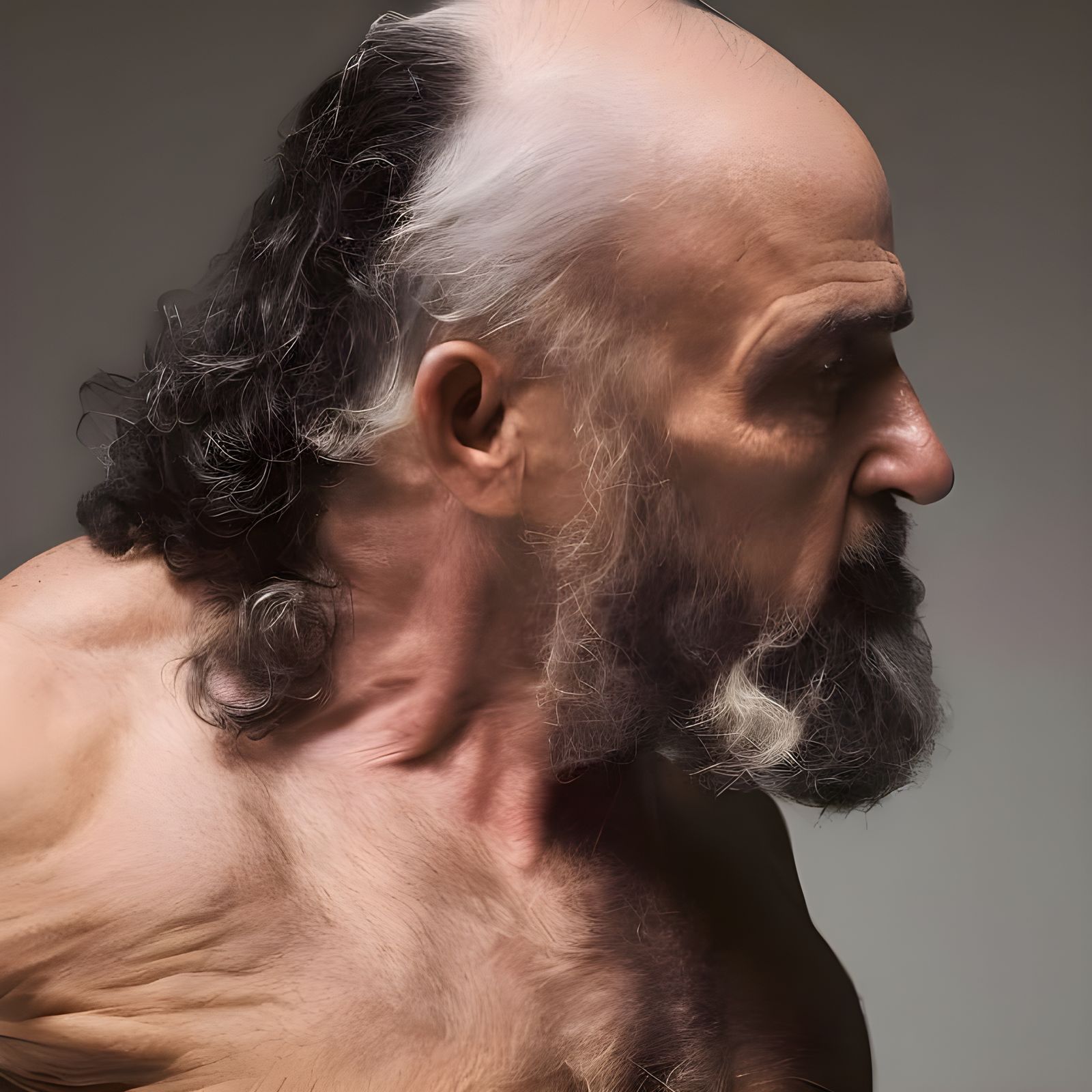 Hyperrealistic Portrait of an Elderly Man in 8k
