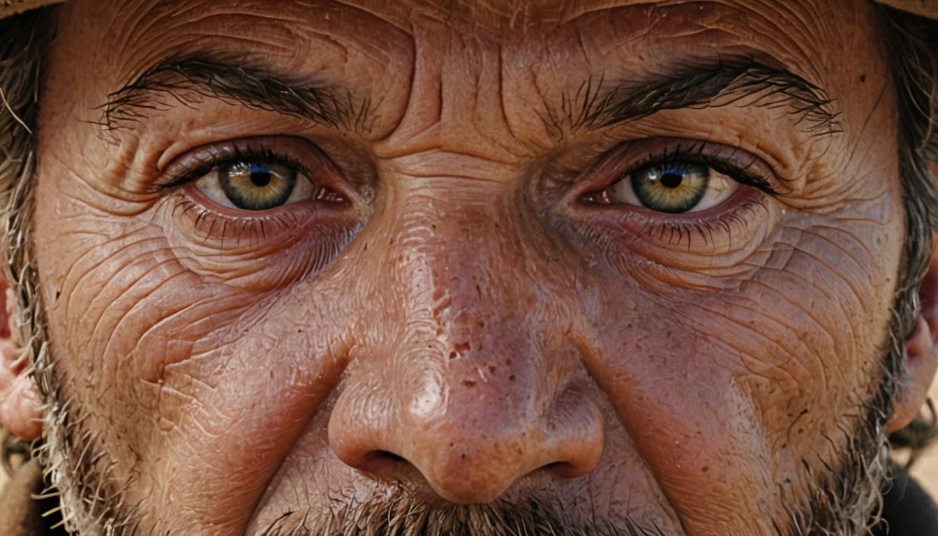 Spaghetti Western Duel: Intense Close-Up Portrait