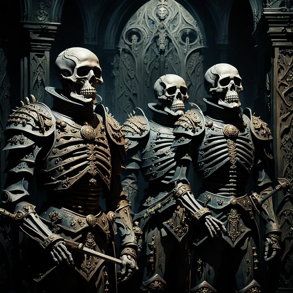 Gothic Army Concept Art in Dark Fantasy Style