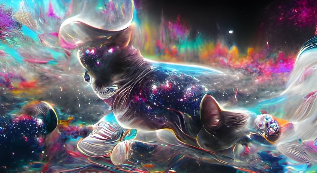 Cat in Space: Holographic Cosmic Illustration