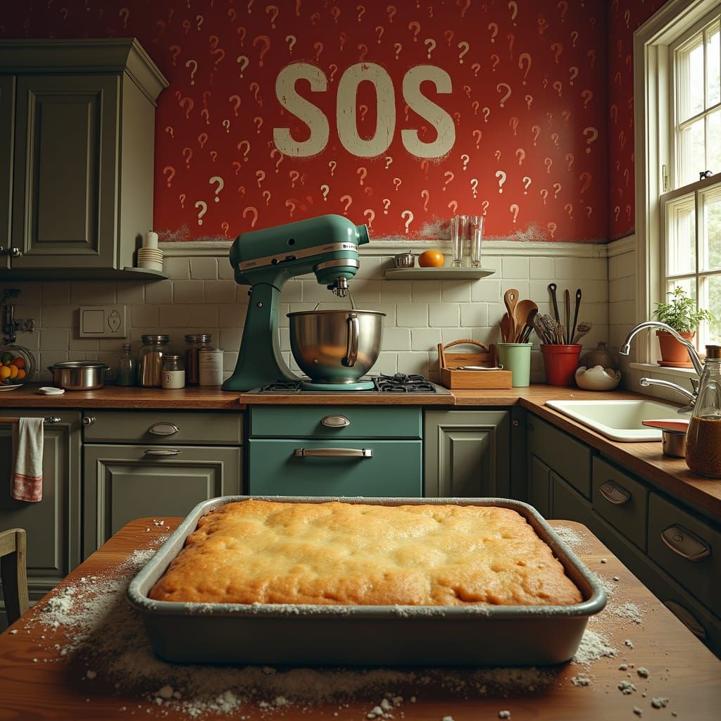 Inviting Kitchen Mid-Baking Session in Photorealistic Style