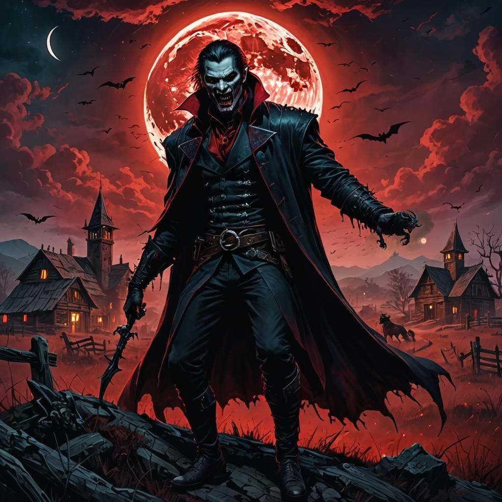 Blood Thirsty Vampire On Hunt