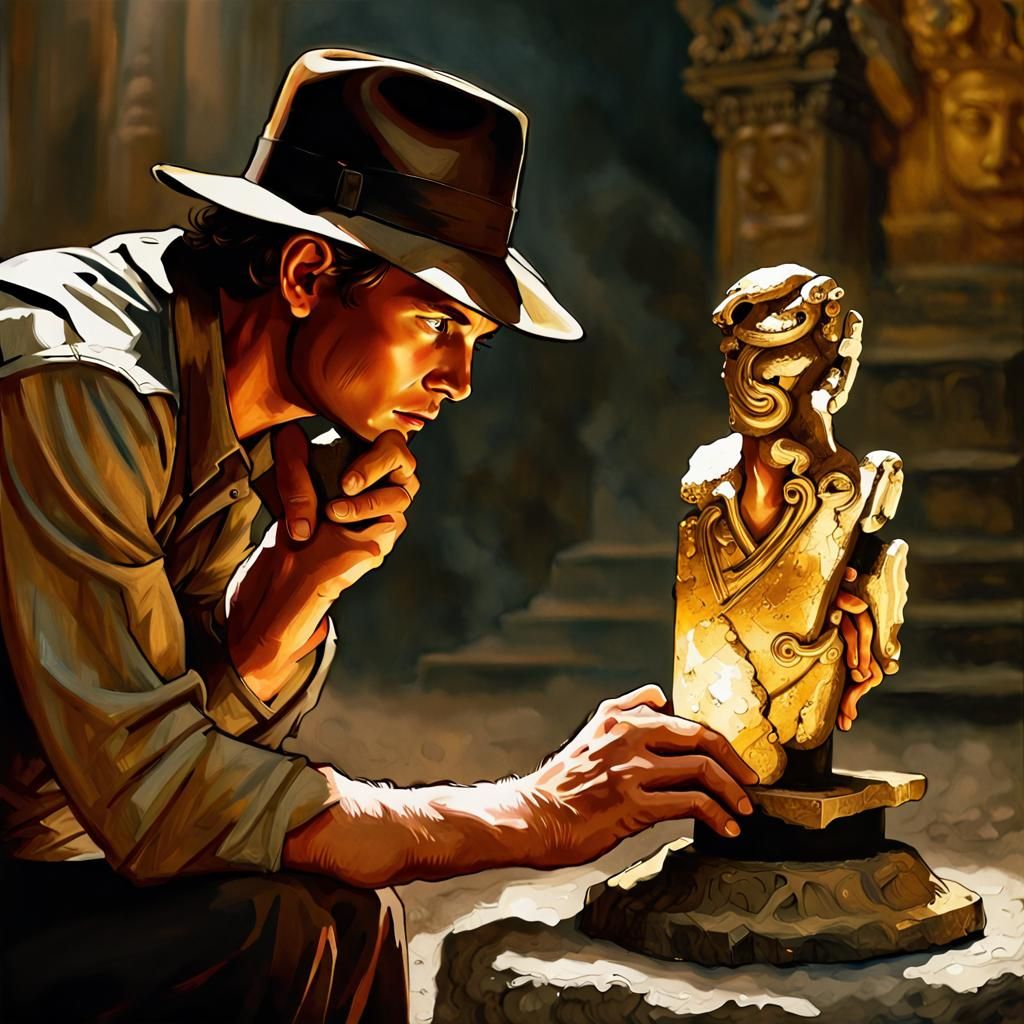 Indiana Jones and the Golden Idol: Pulp Movie Poster