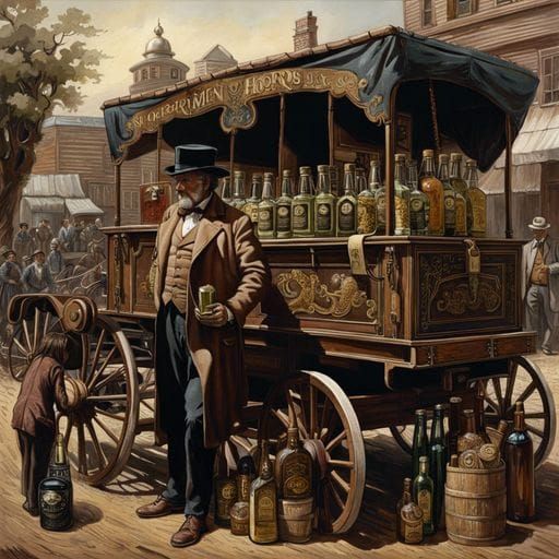 Vintage Snake Oil Salesman Advertisement