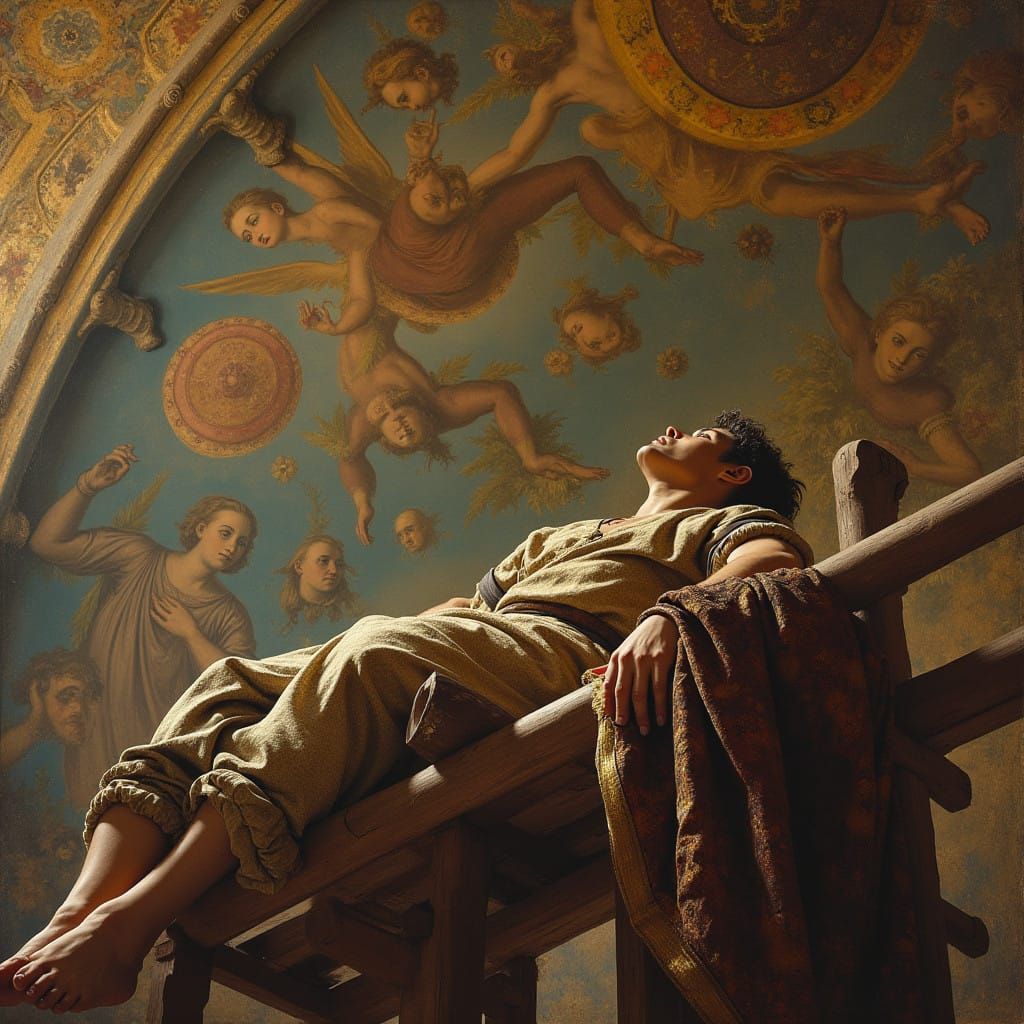 Renaissance Master Artisan Completes Fresco in Sistine Style