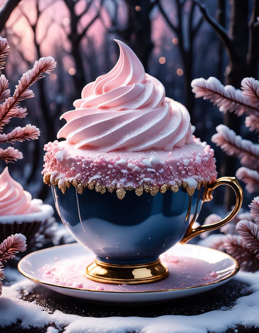 Magical Pink City Cake in Macro Diorama