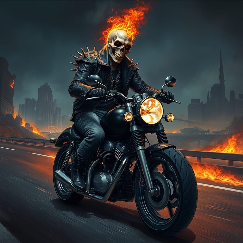 Ominous Rider Conquers Darkened Apocalypse