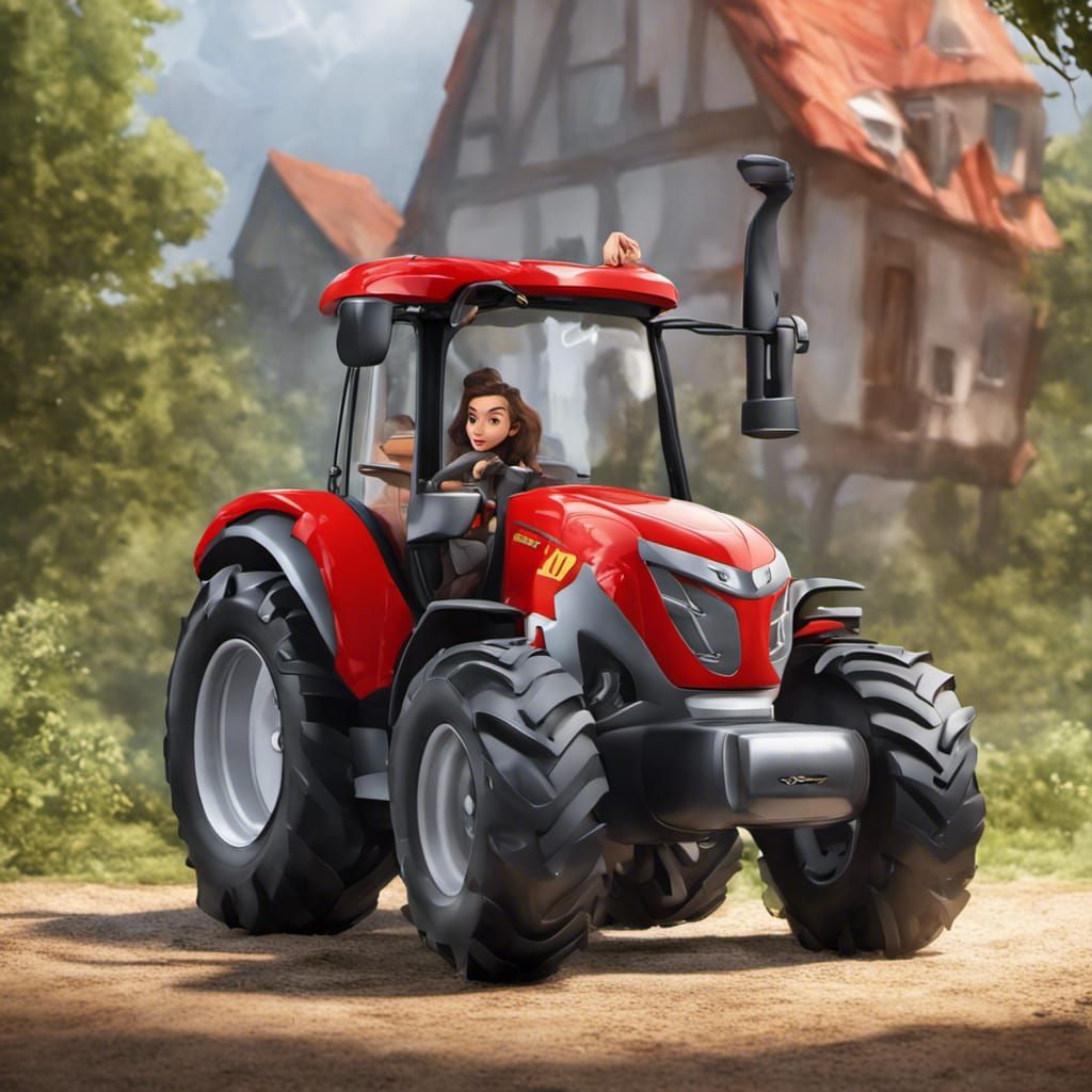 Animated Valtra Tractor in Disney Cars Style