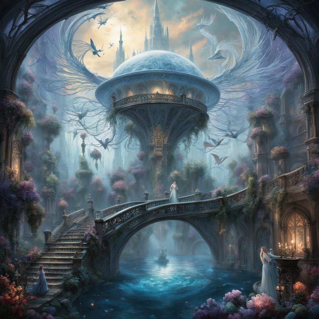 Memory Fairy on Solaris Ocean with Android Couple