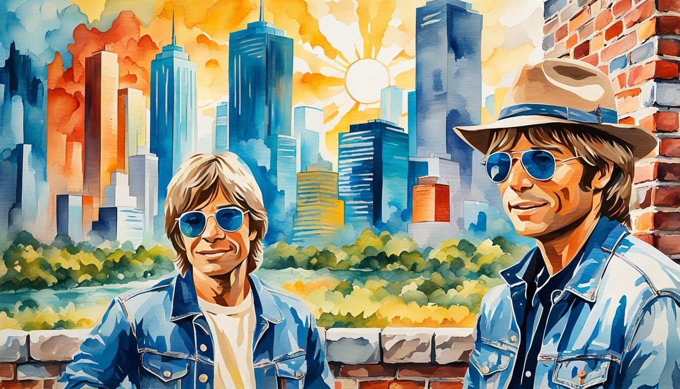 Pop Art Watercolor Portrait with Fantasy Mural