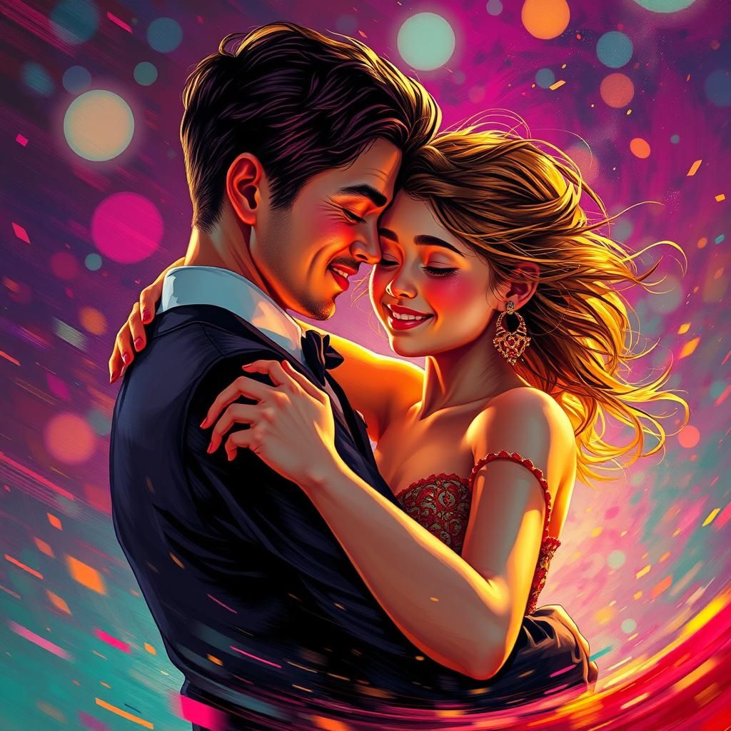 Father and Daughter Salsa Dance, Digital Painting