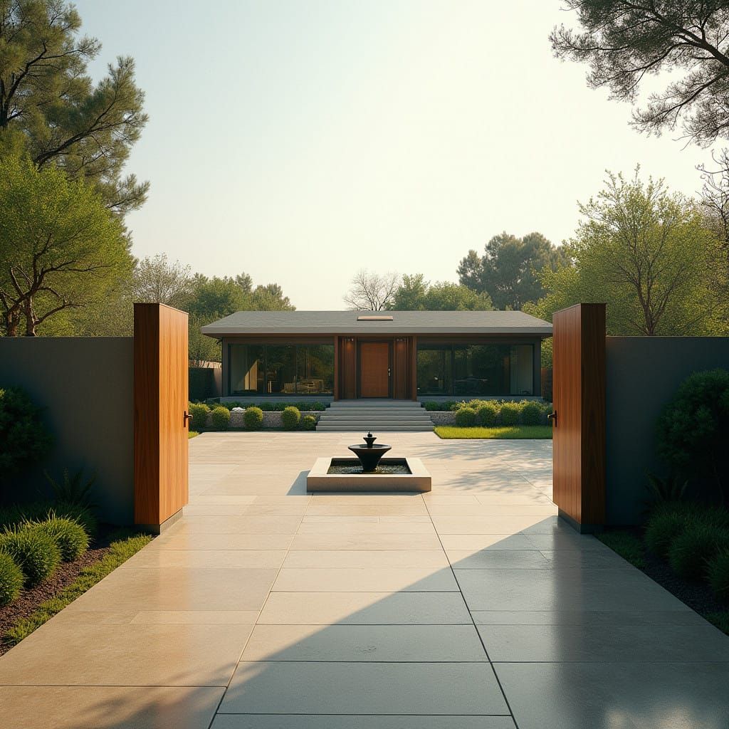 Modern Minimalist Dream Home in a Serene Garden Oasis