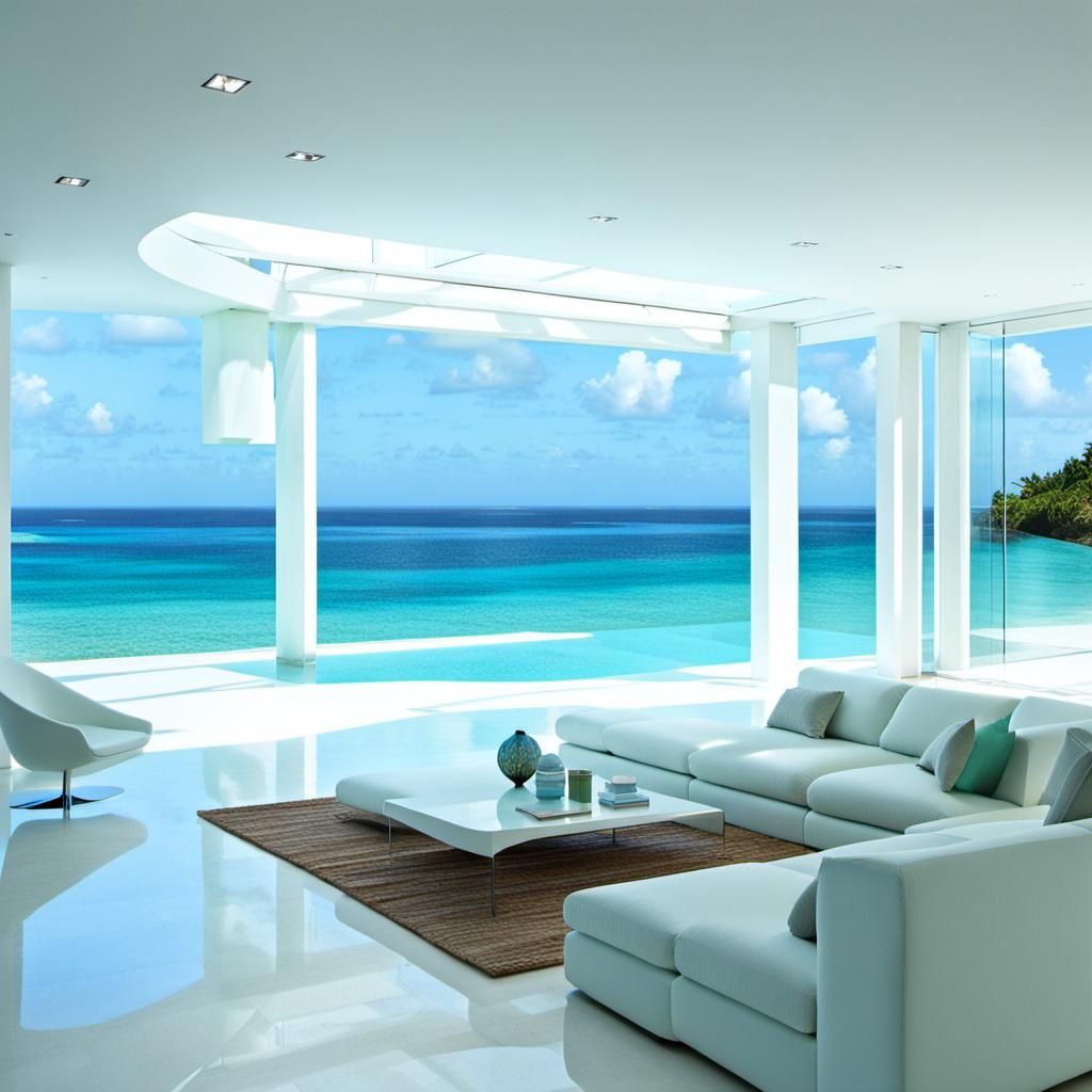 Beach Villa: Modern Architecture with Caribbean Colors