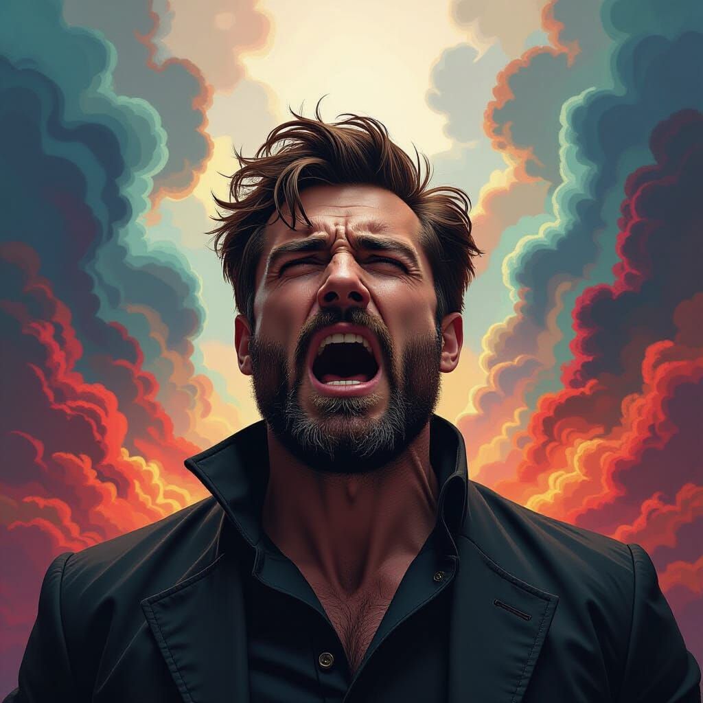 Epic Digital Matte Painting of Slow Death Shouting