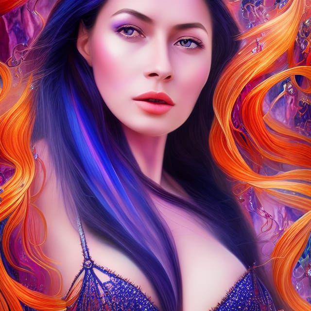 Sensual Tajik Woman in Hyperdetailed Fantasy Style