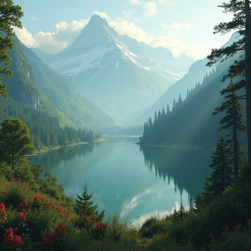 Dystopian Metropolis Meets Serene Nature